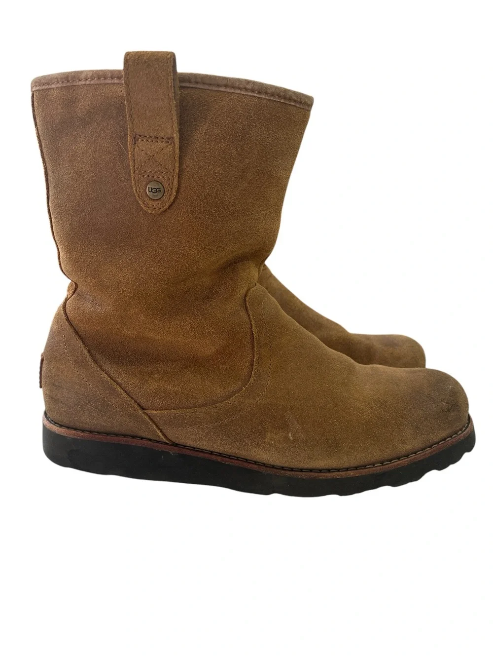 UGG Stoneman Chestnut Suede Waterproof Shearling Lined Men's Boots - Size 10